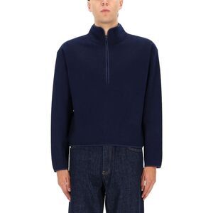 SUNFLOWER Men's Quarter Zip Pullover Men BLUE Sweaters & Cardigans